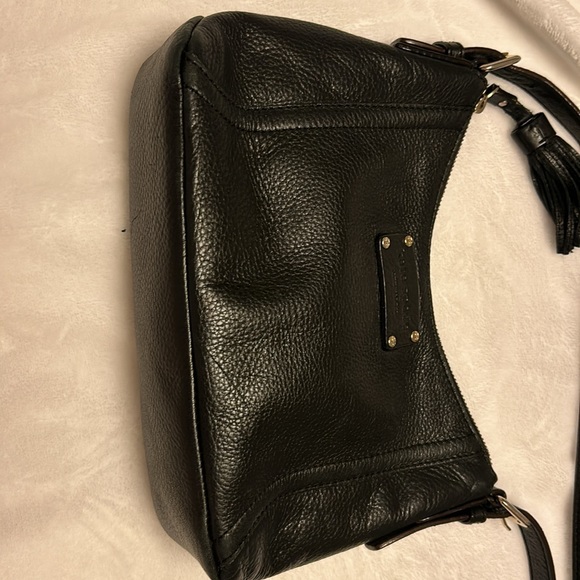 VINTAGE KATE SPADE black pebbled leather tassel crossbody bag - Picture 3 of 11